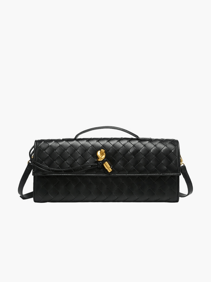 Norvielle Damen Handtasche Gewebt Goldverschluss - Norvielle