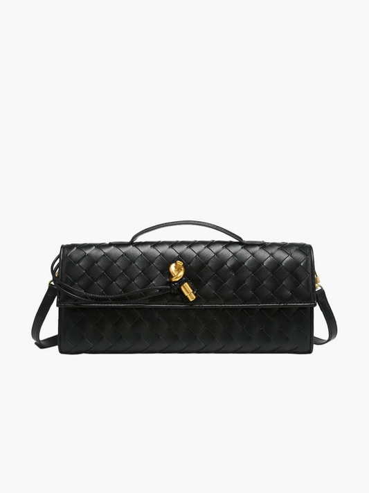 Norvielle Damen Handtasche Gewebt Goldverschluss - Norvielle