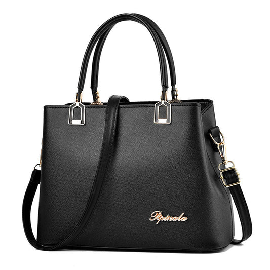 Norvielle Damen Handtasche Vegan Leder Schwarz - Norvielle