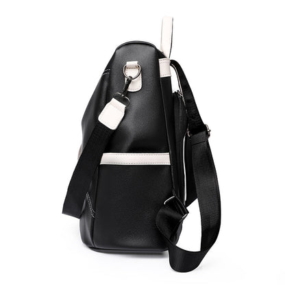 Elarova | Luxus Damen Reise Schwarz Rot Weiß Rucksack