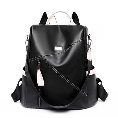 Elarova | Luxus Damen Reise Schwarz Rot Weiß Rucksack