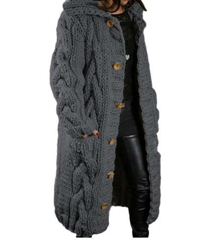 Norvielle Damen Dicke Strickjacke - Norvielle