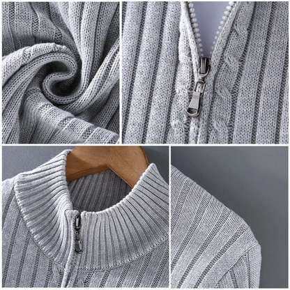 Elarova | Merino Strickjacke Mit Reißverschluss
