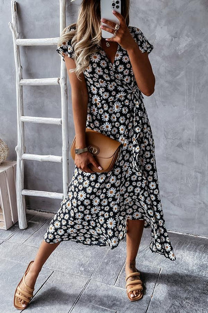 Elarova Midikleid mit lieblichen Gänseblümchen