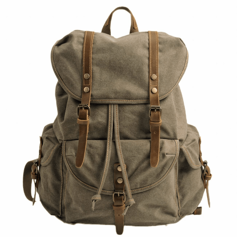 Elarova | Militär Canvas Rucksack Robust Und Zuverlässig Backpack