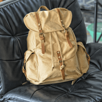 Elarova | Militär Canvas Rucksack Robust Und Zuverlässig Backpack