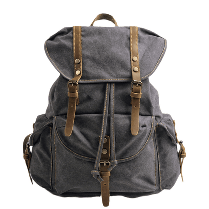 Norvielle Militärrucksack Canvas Robust Schwarz - Norvielle