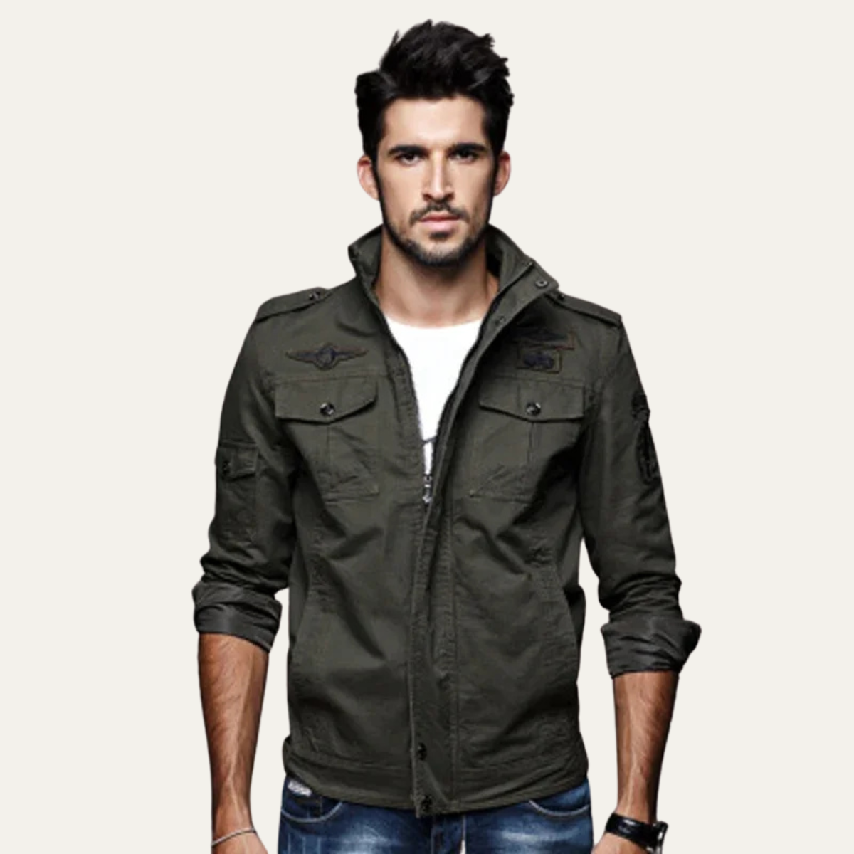 Elarova | Militär-Utility-Jacke für Herren