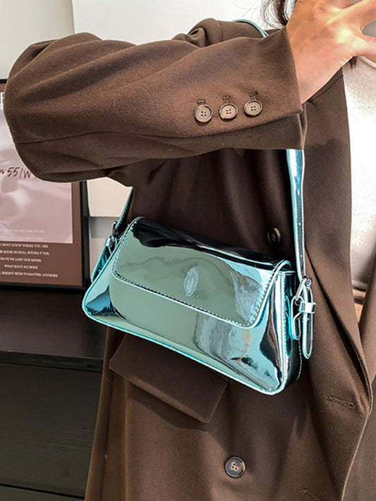 Norvielle Damen Hochglanzhandtasche Klein - Norvielle