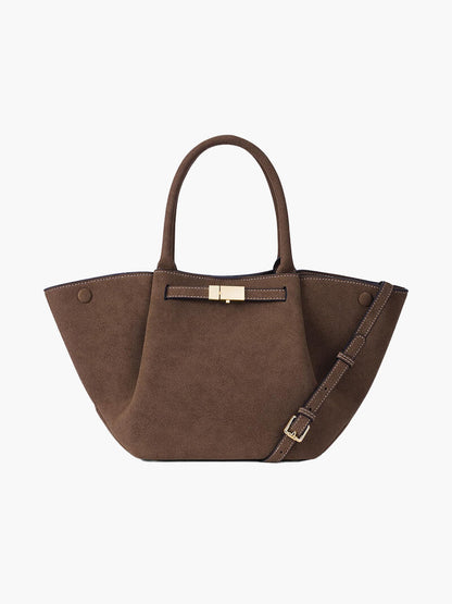 Damen Tasche Wildleder Modern Schwarz - Norvielle
