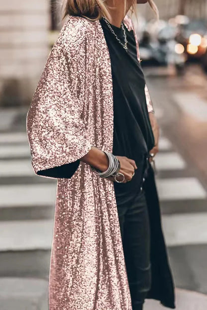 Elarova | Modischer PaillettenCardigan