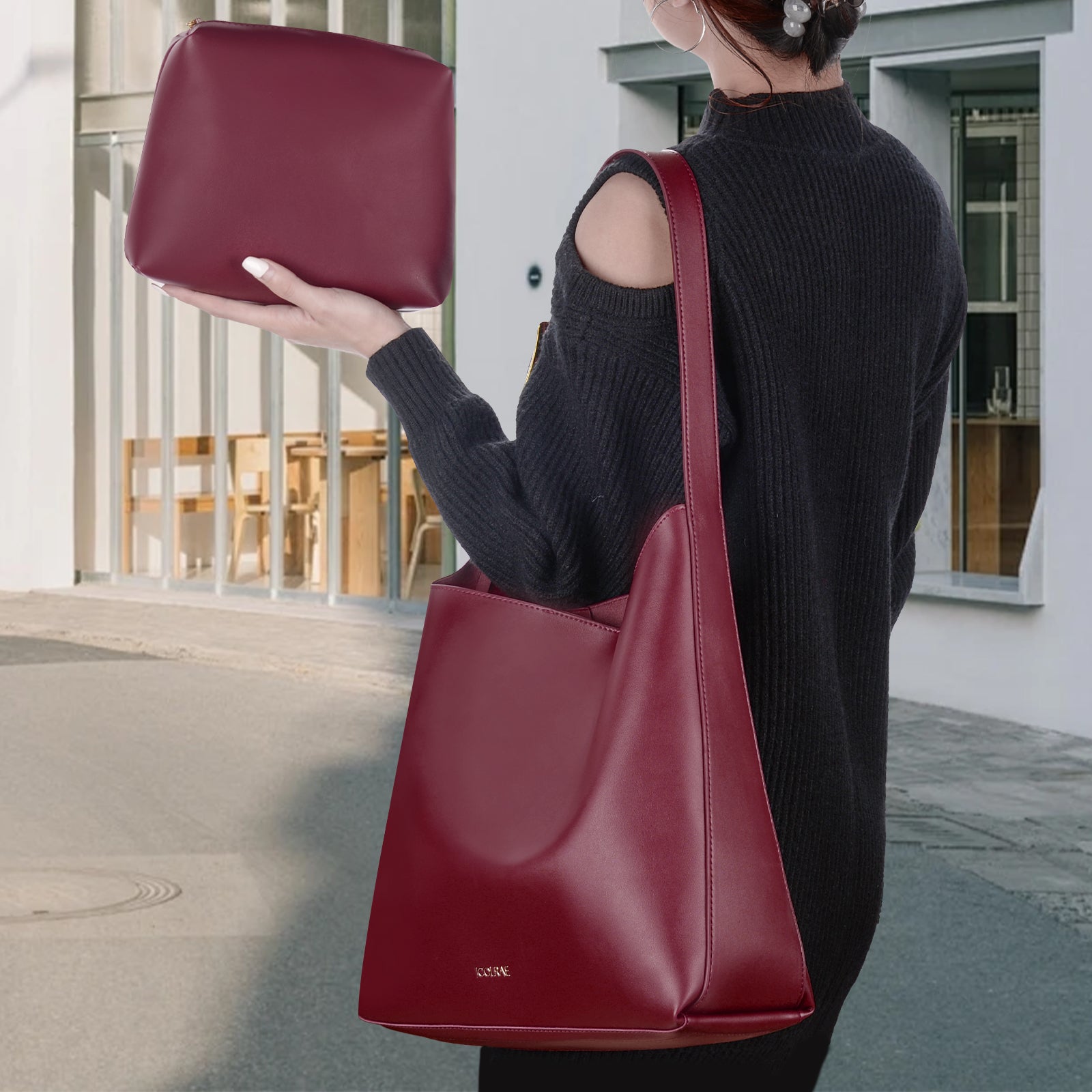 Elarova | Neue Modische Große Fassungsvermögen Bucket Tasche