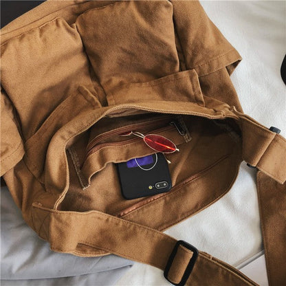 Elarova | Nova Übergröße Canvas Messenger Bag