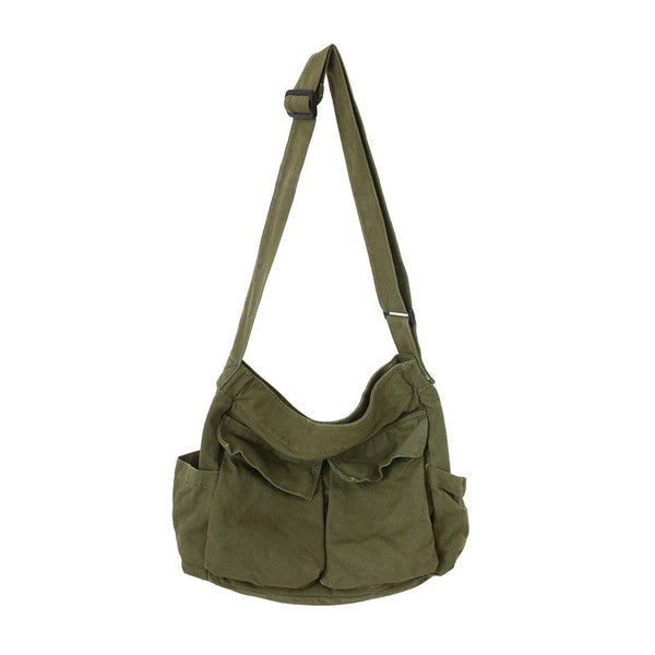 Elarova | Nova Übergröße Canvas Messenger Bag