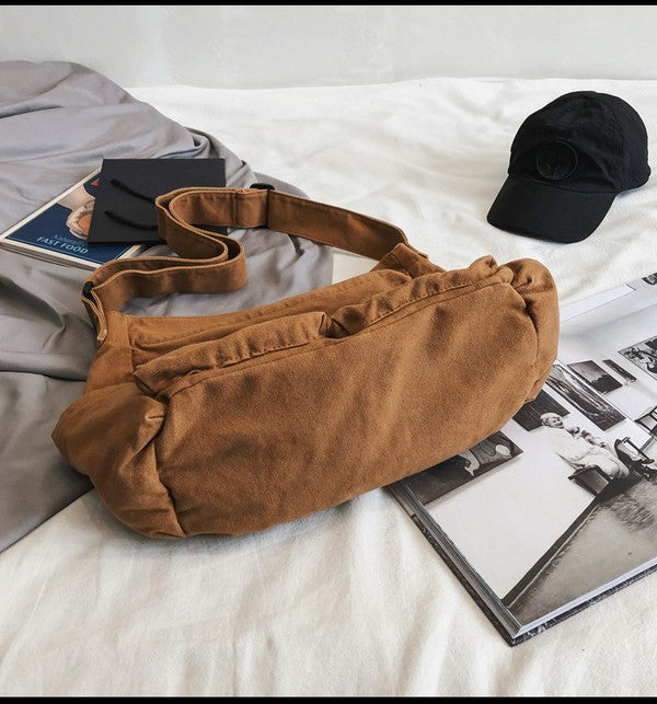 Elarova | Nova Übergröße Canvas Messenger Bag