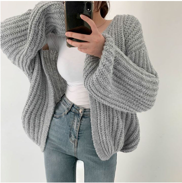 Elarova | Offener Strickjacke Aus Dickem Strick Für Damen