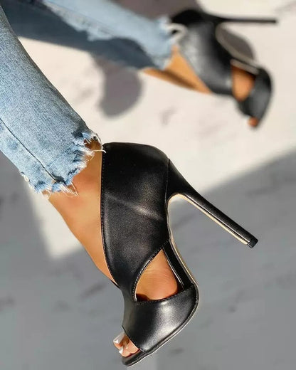 Norvielle Damen Orthopädische Absatzsandalen Schwarz - Norvielle