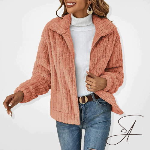Elarova | Plüschiger, stilvoller HerbstCardigan