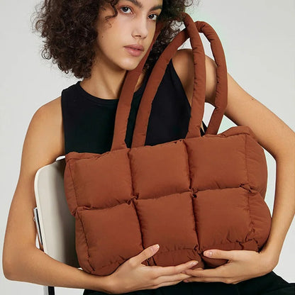 Elarova | Puffer Schultertasche für Damen Stilvolle und geräumige Handtasche