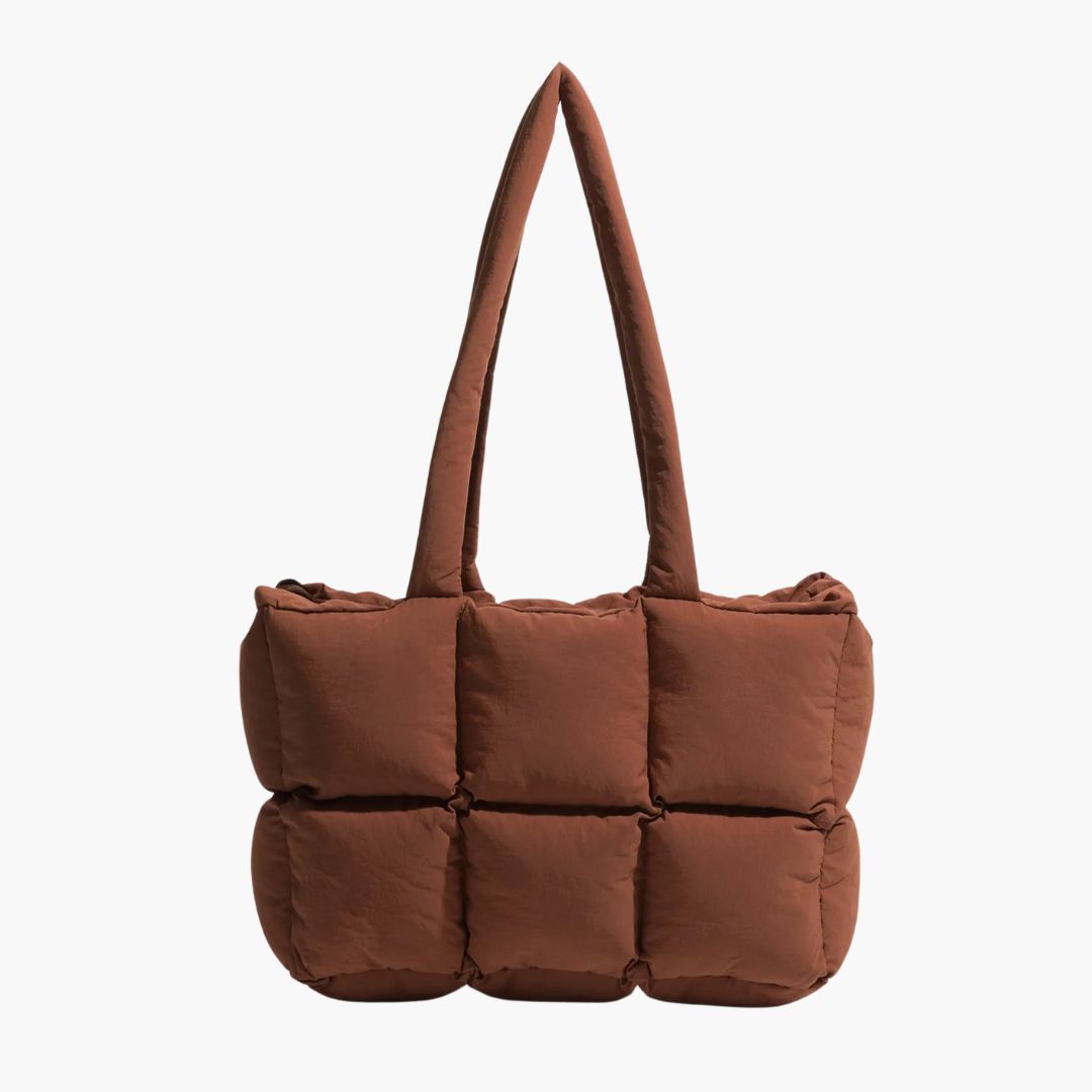 Norvielle Damen Puffer Schultertasche Stilvoll Schwarz - Norvielle
