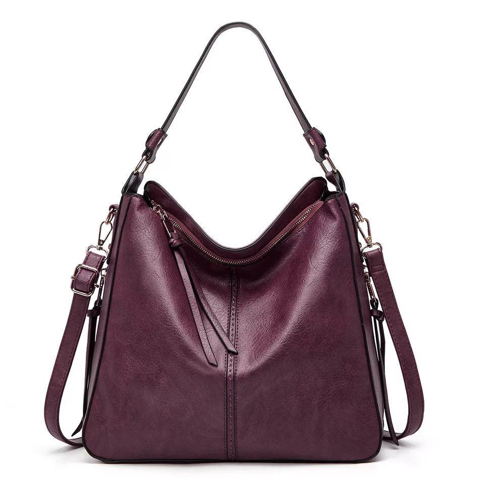 Elarova | Raffiniert, Geräumige Ledertasche mit Praktischen Seitentaschen