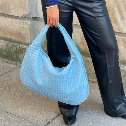 Elarova | Reißverschluss Große Gewebte Tasche Umhängetasche