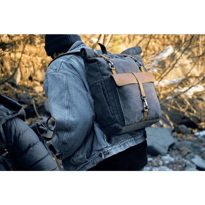 Elarova | Retro Canvas Rucksack Zeitlos Und Nachhaltig Robuster Rucksack