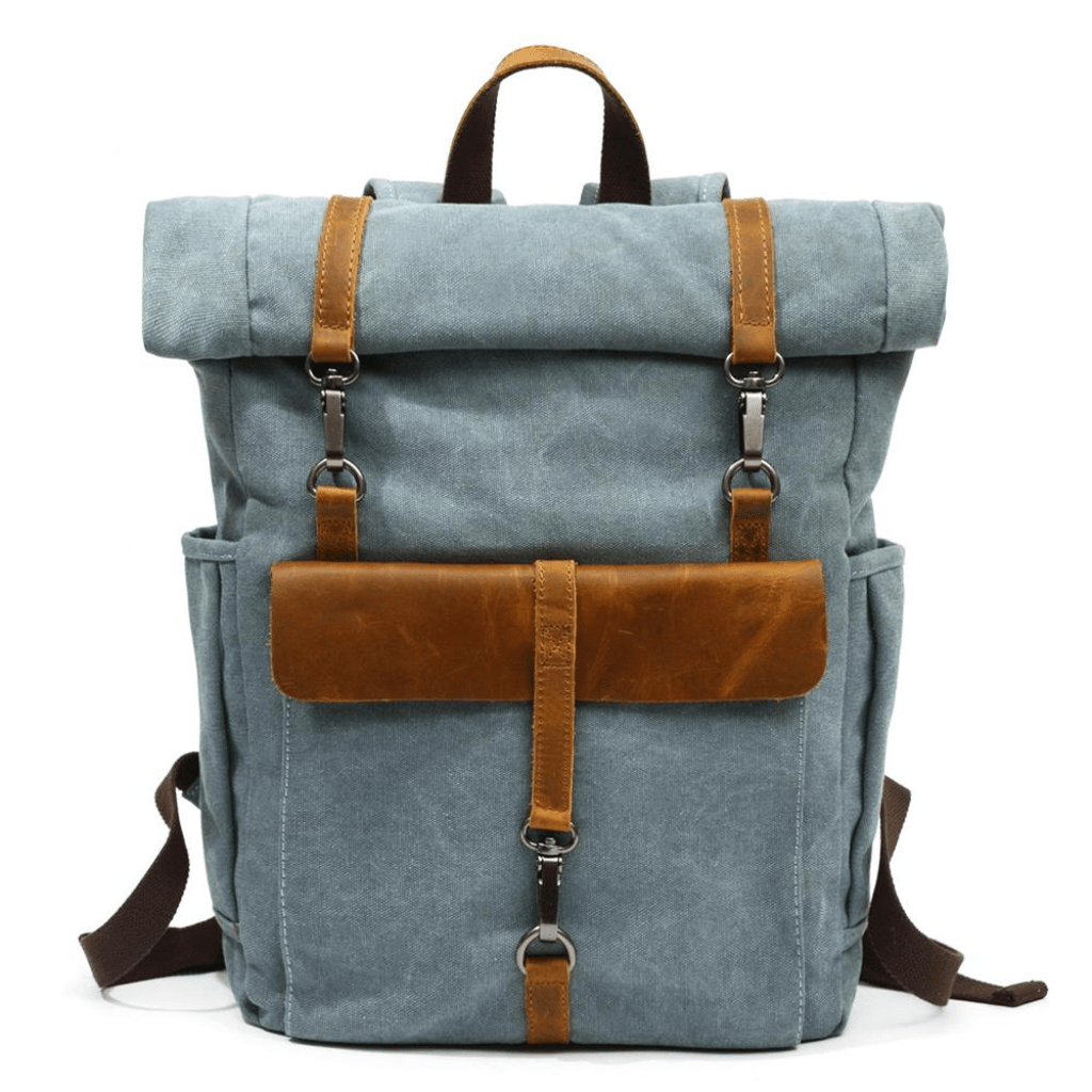 Retro Canvas Rucksack Robust Nachhaltig Braun - Norvielle