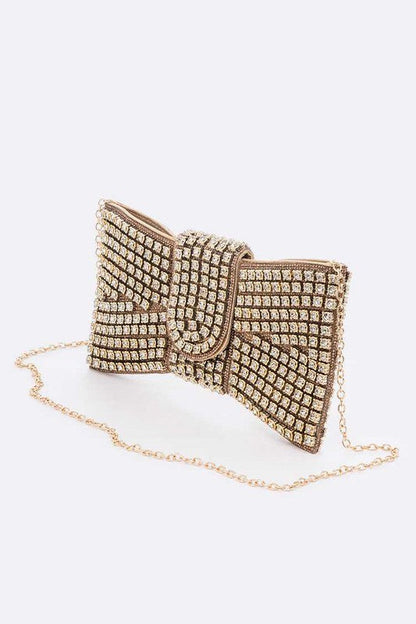 Elarova | Rhinestone Fliegenknoten Ikonische Clutch Tasche