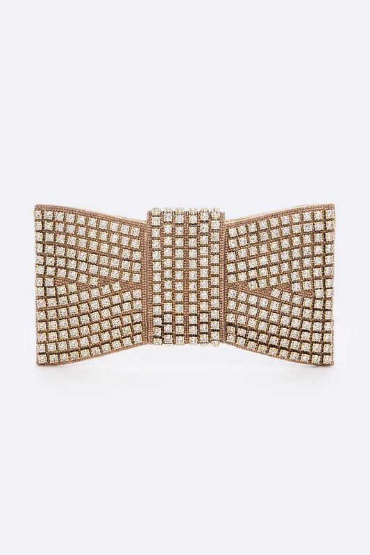 Elarova | Rhinestone Fliegenknoten Ikonische Clutch Tasche