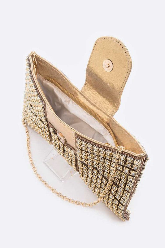 Elarova | Rhinestone Fliegenknoten Ikonische Clutch Tasche