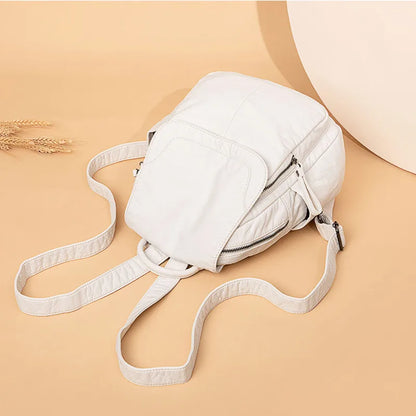 Elarova | Rucksack Gewaschenes Leder