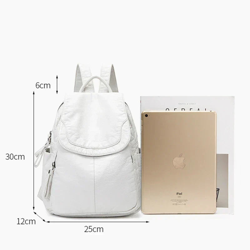 Elarova | Rucksack Gewaschenes Leder