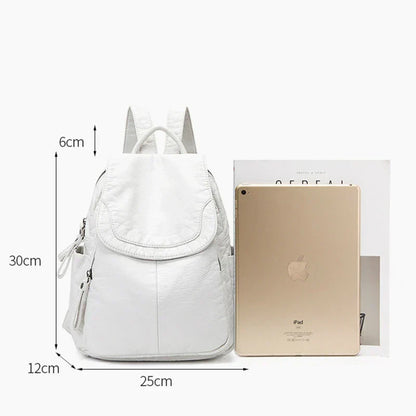 Elarova | Rucksack Gewaschenes Leder