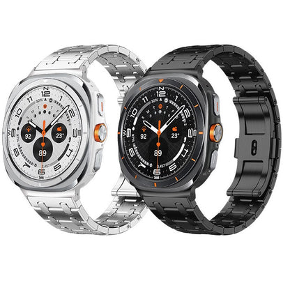 Elarova | Rvs Band Für Samsung Watch Ultra Mit Luxus Doppelkettendesign