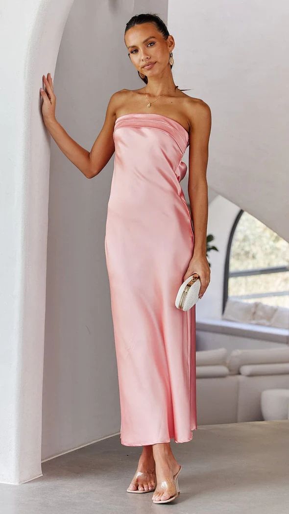 Elarova Satin Tube Dress