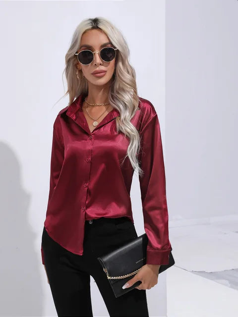 Elarova | Satinbluse