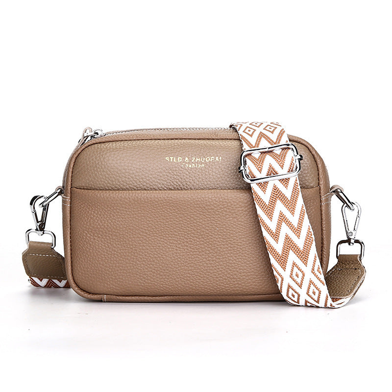 Elarova | Schlichte Schultertasche Aus Veganem Leder Im Kleinen Quadratischen Format