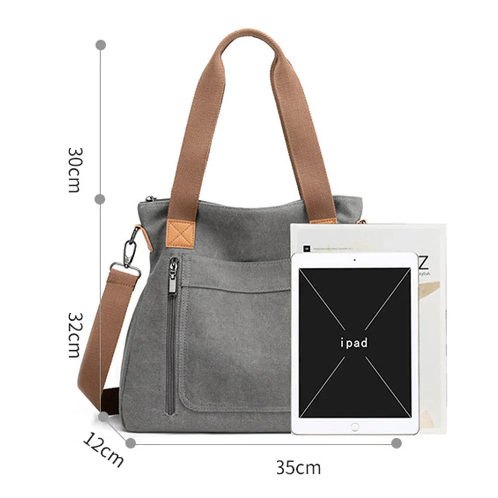 Elarova | Schultertasche Canvas