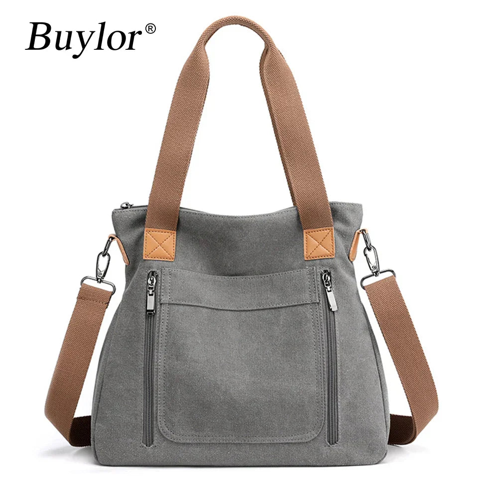 Elarova | Schultertasche Canvas