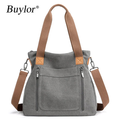 Elarova | Schultertasche Canvas