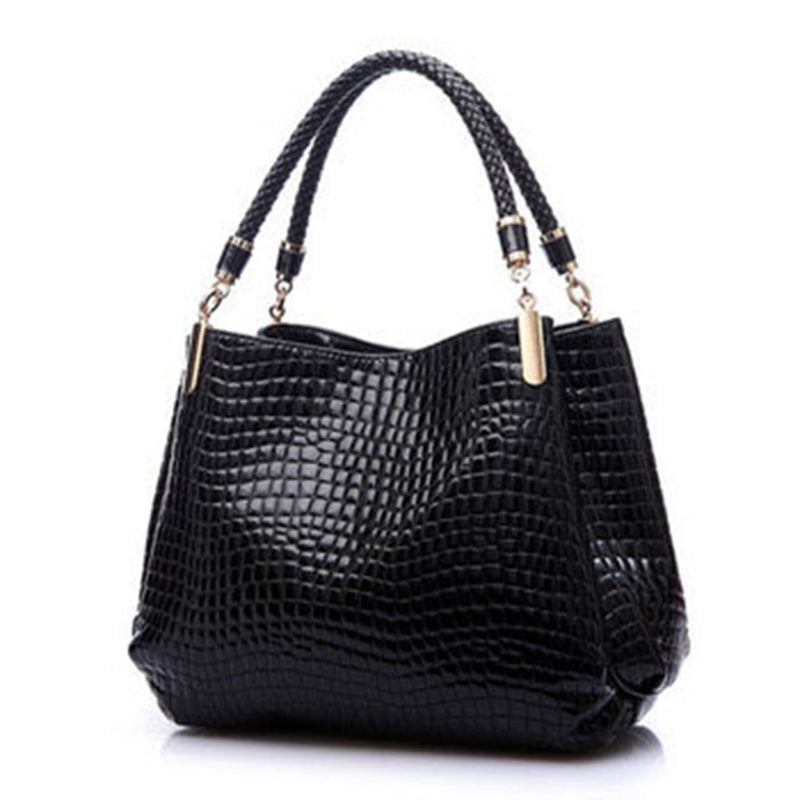 Elarova | Schultertasche Mit Krokodil Muster