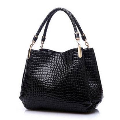 Elarova | Schultertasche Mit Krokodil Muster