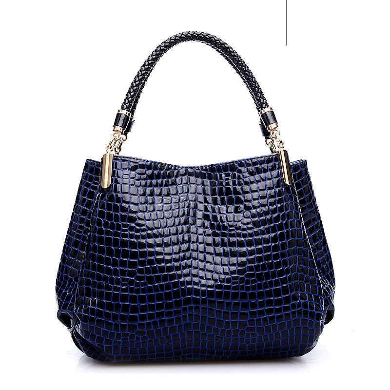 Elarova | Schultertasche Mit Krokodil Muster
