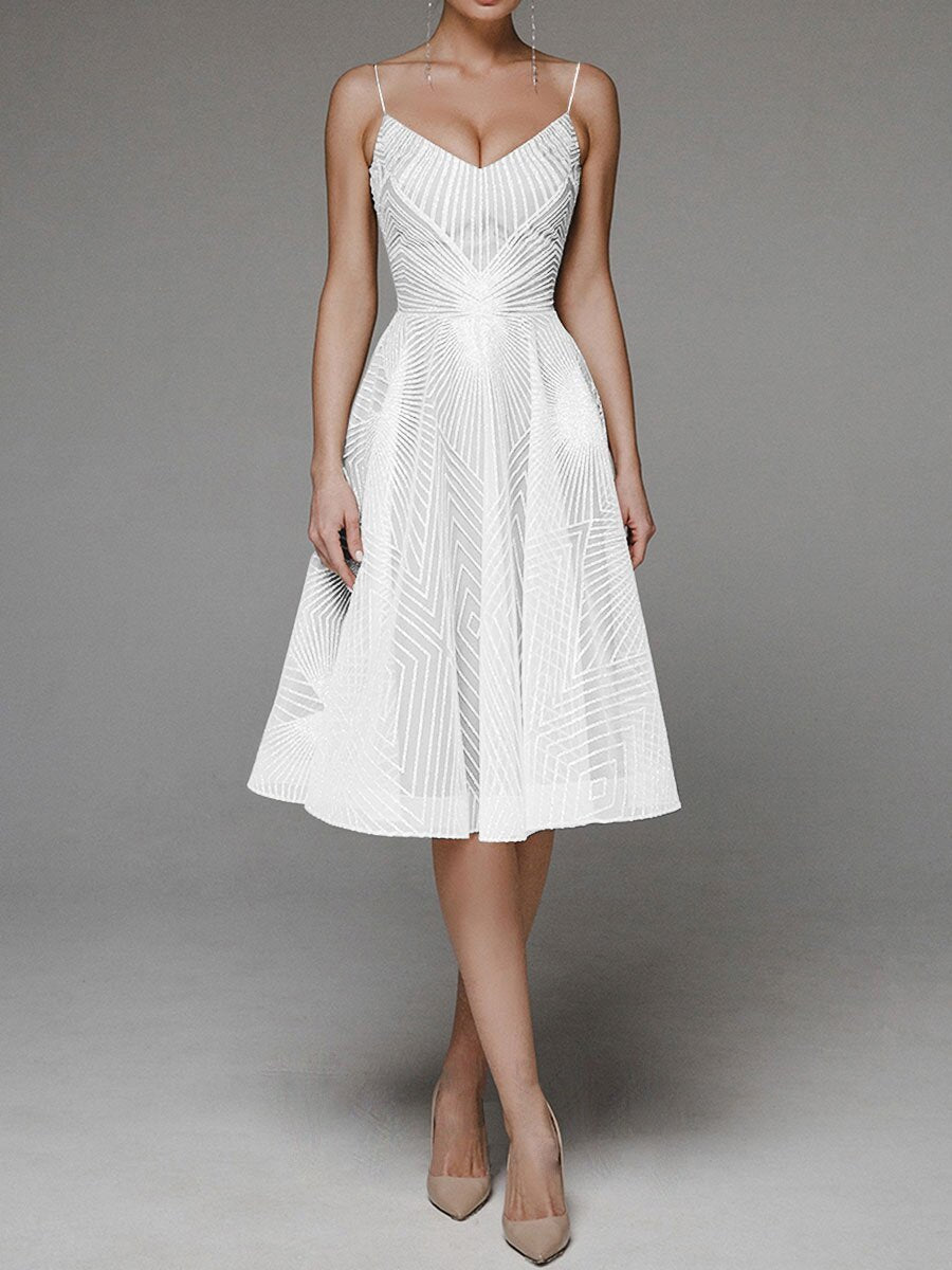 Elarova Sommerkleid mit Stickerei und Trägern