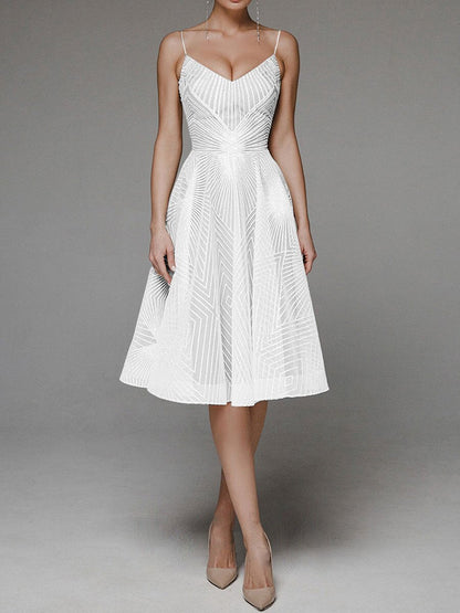 Elarova Sommerkleid mit Stickerei und Trägern