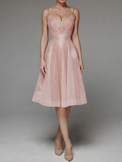 Elarova Sommerkleid mit Stickerei und Trägern