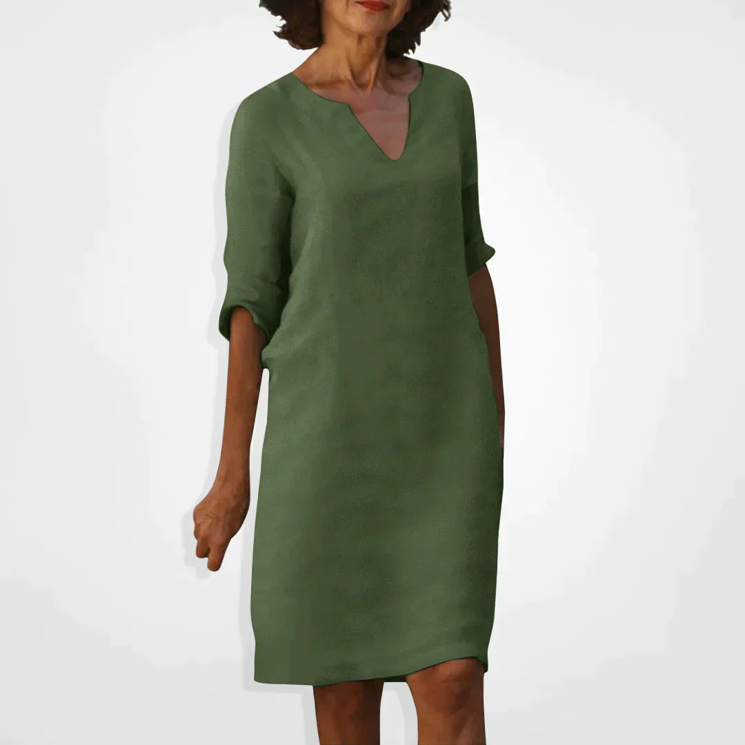 Elarova | Sommerkleid mit V-Ausschnitt