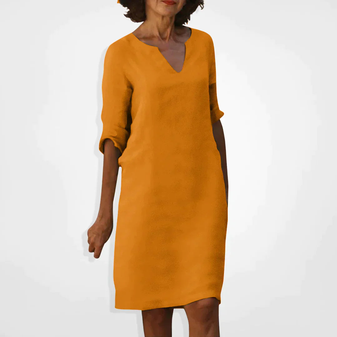 Elarova | Sommerkleid mit V-Ausschnitt