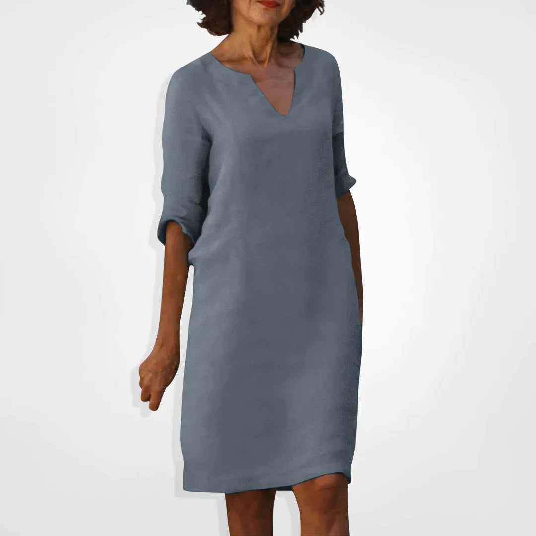 Elarova | Sommerkleid mit V-Ausschnitt